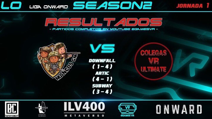 eGamesVR's tweet photo. ‼️RESULTADOS JORNADA 1 LIGA ONWARD S2‼️

✳️En unos días podréis ver los partidos y los resúmenes en nuestro #youtube pero si queréis ya los tenéis en el #twitch de eGamesVR

✳️Seguidnos en RRSS para estar al día de las competiciones 

#VR #gaminglife #esportsgaming #metaverse https://t.co/waMLFYJWEi