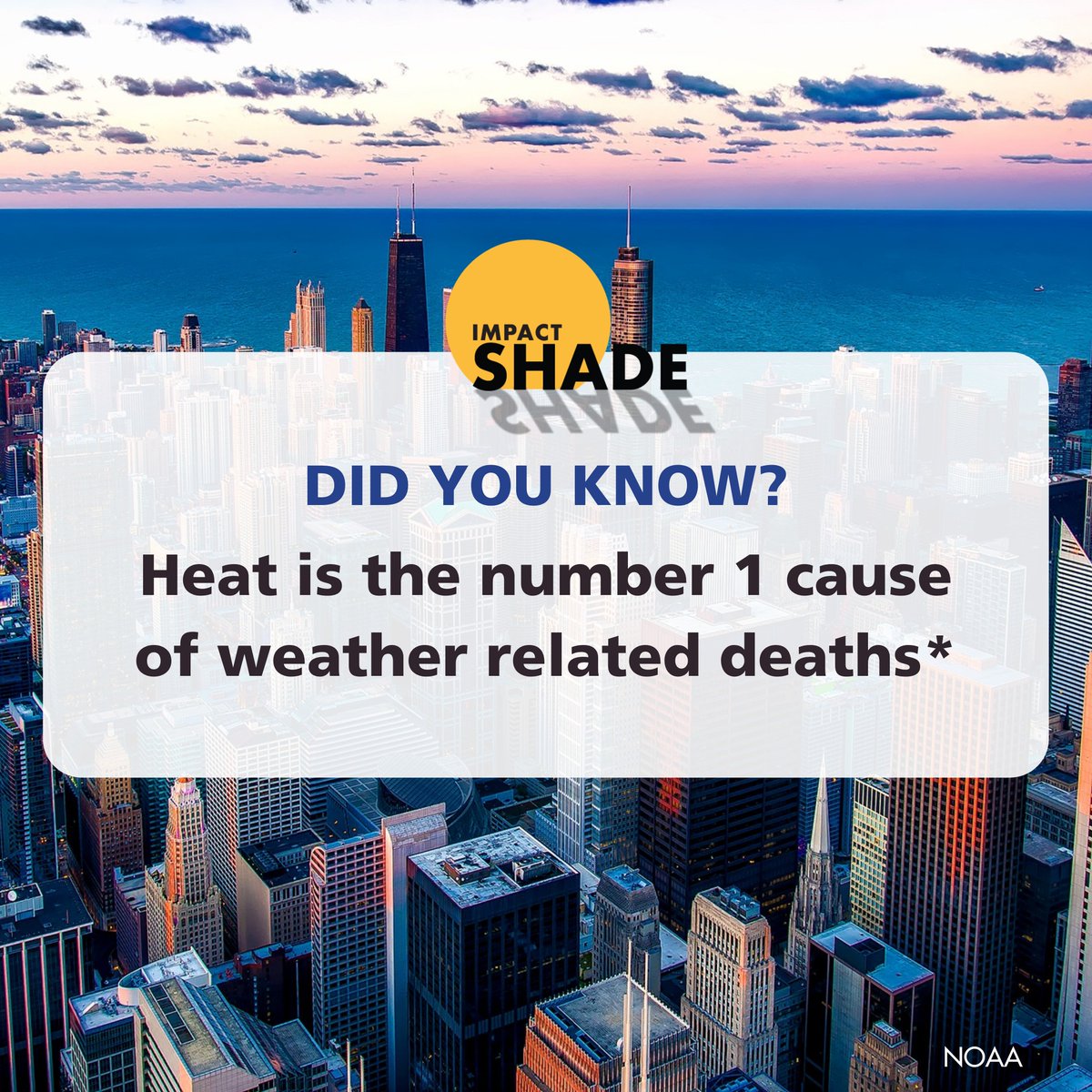 IMPACTMelanoma's tweet photo. #CatchShade: Heat kills more people than tornadoes, hurricanes, flooding, and cold weather.
Shade protects us from the heat. #IMPACTShade is our new initiative that aims to ensure all neighborhoods offer shade to help people stay safe: https://t.co/BTZjN204vA https://t.co/dDFZj9he2n