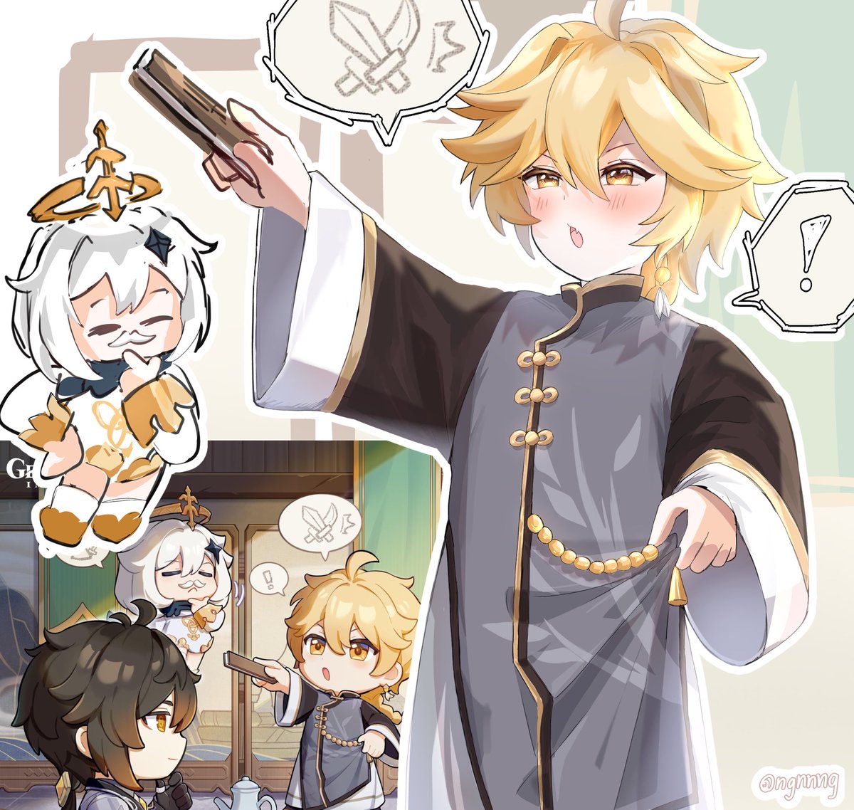 amewfuyu's tweet photo. ย้อนอดีตกับรูปเก่าของอฟช #GenshinImapct #Aether https://t.co/s0Ys37AzKY