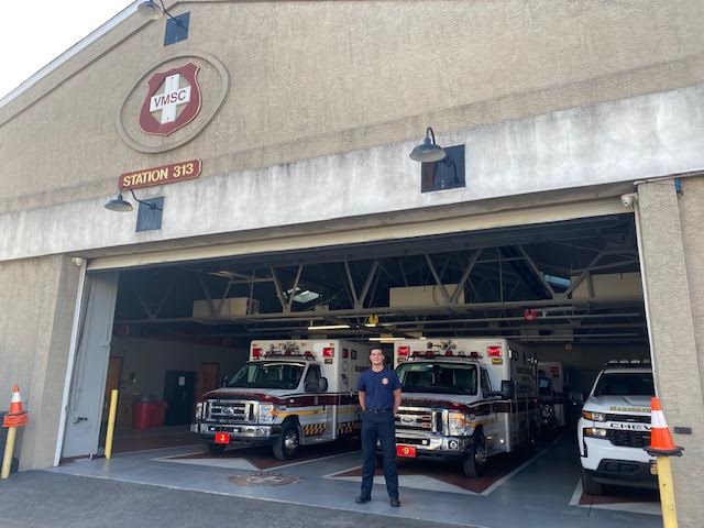 AIMSchool's tweet photo. It's #NationalEMSWeek and we're proud to honor @AIMSchool 10th Grader David ME, a volunteer EMT at @NarberthAmb. Last month he passed a car accident driving to school and jumped into action to help as one of the first people at the scene. #fearlesslearner #BetterTogether @NAEMT_ https://t.co/bDmdccumJz