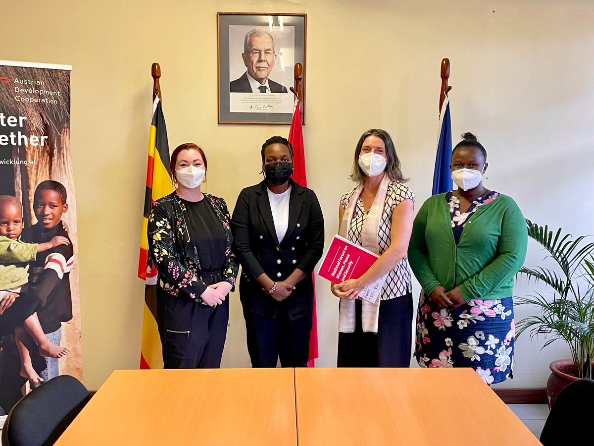 gnwp_gnwp's tweet photo. As part of its mission in Uganda πΊπ¬, GNWP met w/ @KremserRoswitha, Head of @ADCinUganda to discuss the progress of @AustrianDev projects in the country, including #Localizing1325 through launch of the Luwero LAP, #MediaFor1325 training for journalists & the #WPSForumUG https://t.co/dZGGe7Ea2j
