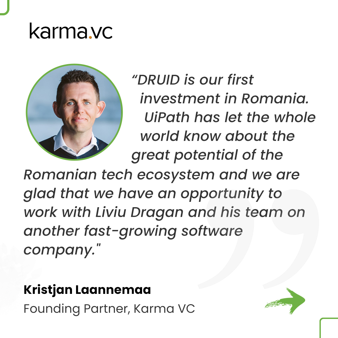 DruidPlatform's tweet photo. ✅See what our CEO, Liviu Dan Dragan, and Investors from @karmaventures , @HoxtonVentures, @GapMinderVC  have to say about this new $15 million #SeriesA financing round. https://t.co/ROwvku6UIJ https://t.co/sOS4HKtQdV