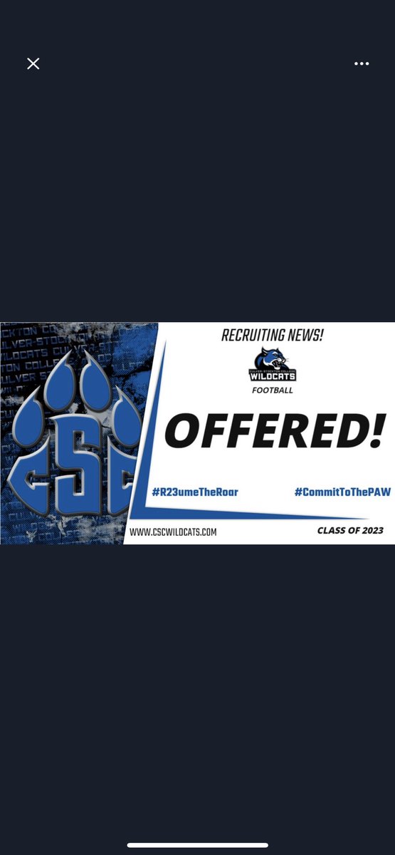 TMcshane84's tweet photo. Blessed to receive my first offer from Culver Stockton College!! Thanks @CoachCutshaw for the opportunity. @CHSFOOTBALL10 @PitCentralHS https://t.co/ILhQfnNKQ0
