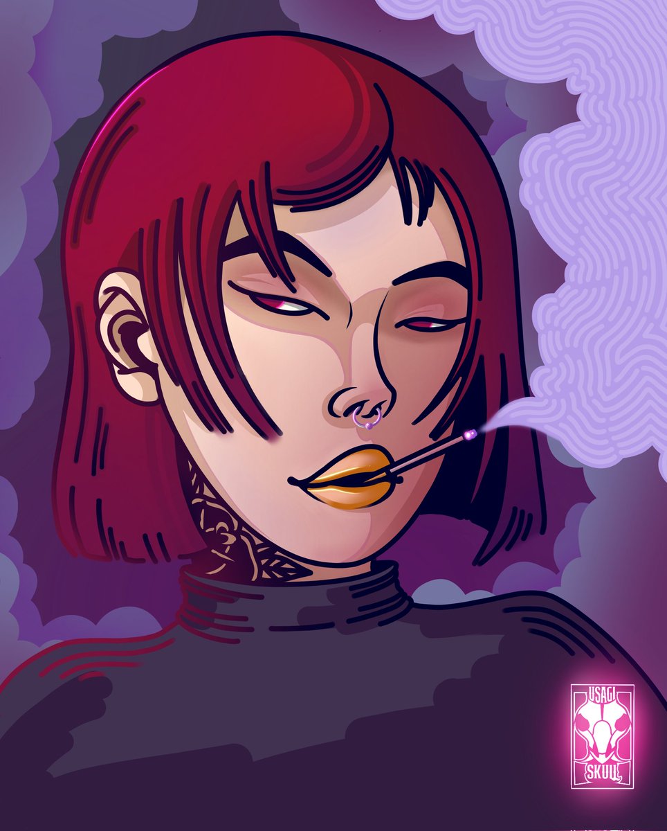 alvaritorabbit's tweet photo. Smoke #Procreate #illustration https://t.co/g1MmS8mbtF