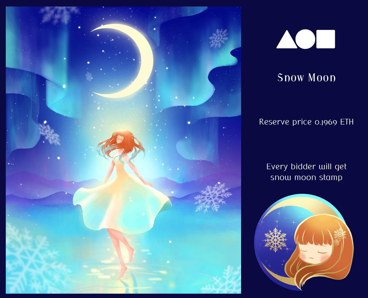 zeitNFT's tweet photo. ❄️ Snow Moon ❄️
Moon of February 

Release on @withFND 
Reserve price 0.1969 ETH
Available on 👇
https://t.co/kJSq5OEtzh

#NFT #NFTs #OpenSeaNFT  #NFTCommunity #nftcollectors #nftjapan #nftcollection #NFTdrop #Nftarts #NFTartist https://t.co/TKAdS1W1Nj