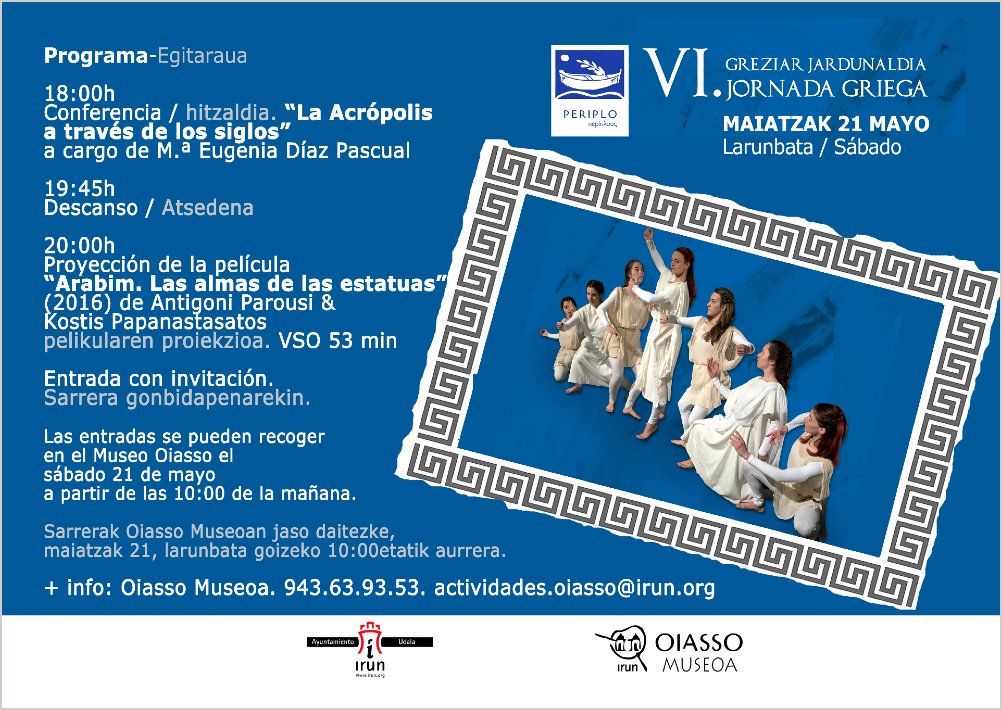 Periplo_ASF's tweet photo. ¡Llega por fin la VI Jornada Griega al @MuseoOiasso!

Será este sábado 21 de mayo. Recuerda que puedes solicitarnos la reserva de tu plaza hasta el viernes a las 14:00.

Más info en https://t.co/3nqrcznucs https://t.co/wTU9UtTMcP