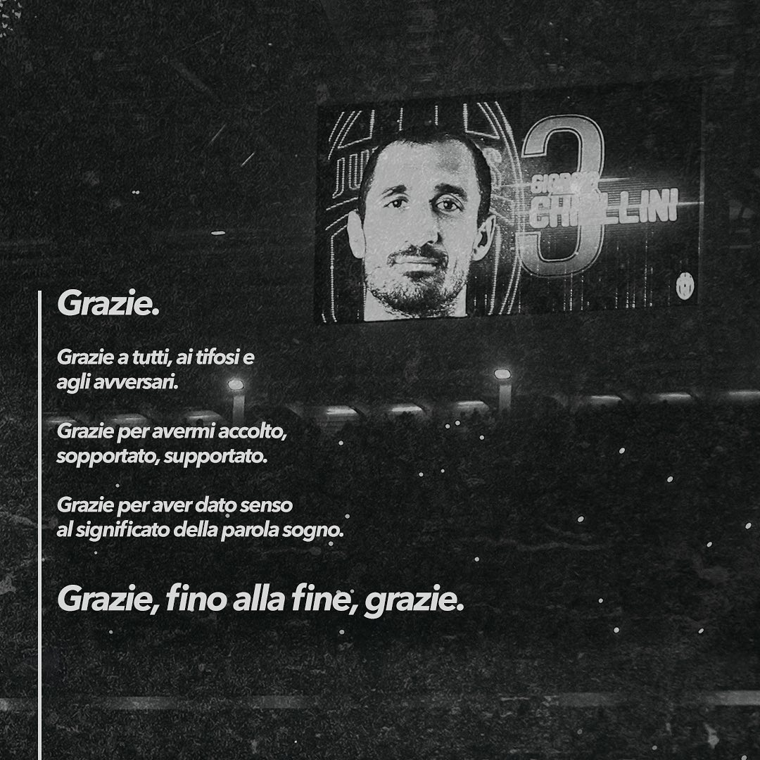 SC_ESPN's tweet photo. "GRACIAS, HASTA EL FINAL, GRACIAS", con un extenso mensaje en sus redes sociales, Chiellini se despidió de la Juventus. https://t.co/Dudq3wIBAv