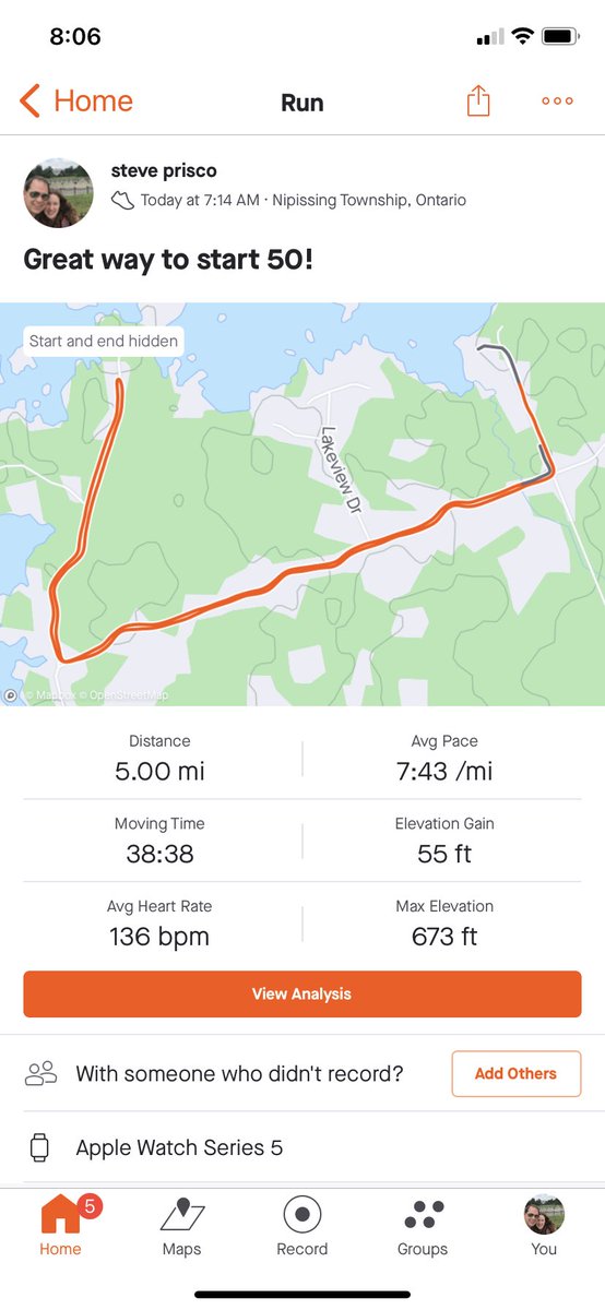 steveprisco's tweet photo. Not bad for 50…I’ll try to pick up the pace when I’m 60. https://t.co/H5M86Q47WP