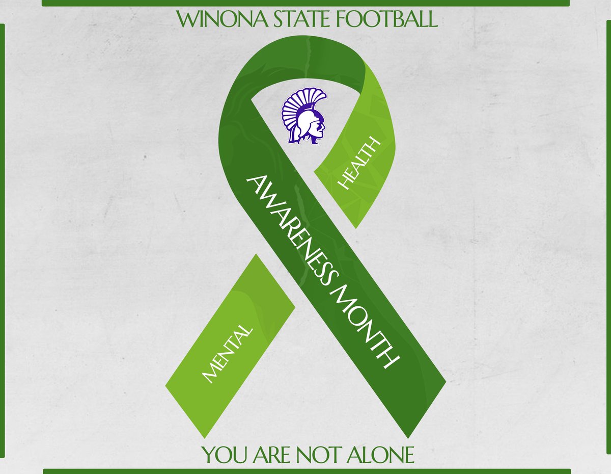 WinonaState_FB's tweet photo. In May, we spread awareness of the struggle that many face with mental health.

🟢25% of those struggling will not ask for help.
🟢1 in 10 college students have considered suicide.

Become an ally for someone in need by joining the Green Bandana Project⬇️
https://t.co/He2OpIaHHb https://t.co/u8PmPIeMIZ