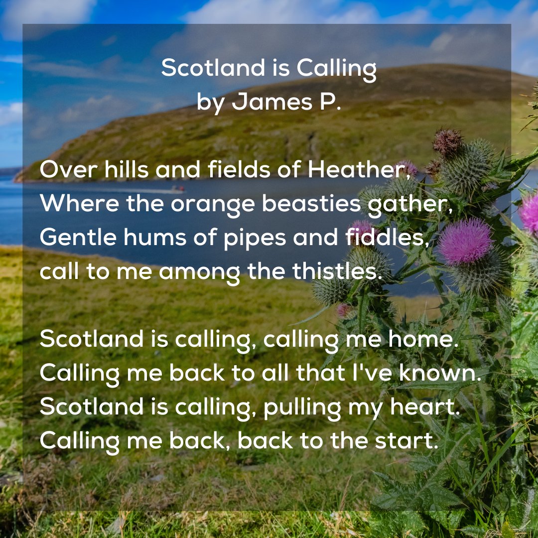 'Scotland is Calling' by James P. Think you can write better? Send your poem to Infothescotbox@gmail.com to enter your creative poem on #Scotland into our Bonnie Poetry Competition. Find out more 👉bonnieboxesltd.com 👈 #Giveaway
