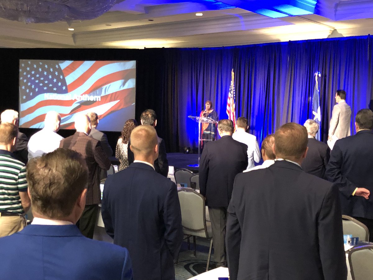 NatlClubAssn's tweet photo. Morning sessions have begun with a stellar rendition of the National Anthem! #ClubConf22 https://t.co/ffpYz86PHh
