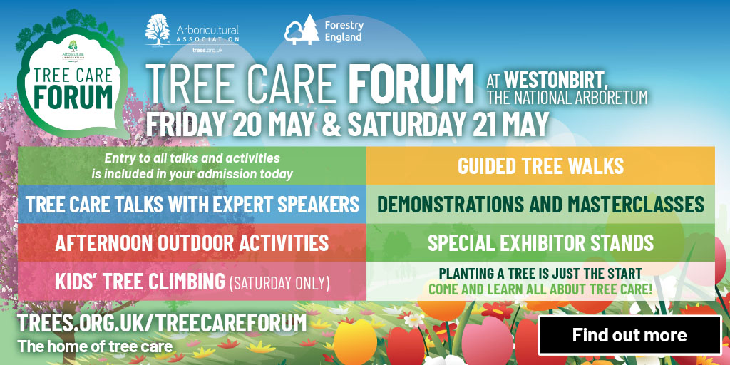 ArbAssociation's tweet photo. We're really excited about our first ever Tree Care Forum starting this Friday & hope many of you can join us!
https://t.co/UYMHj3eLFD
The new event hosted by @WestonbirtArb @ForestryEngland showcases the importance of arboriculture & the tree care community to the public https://t.co/vdjLFx536M