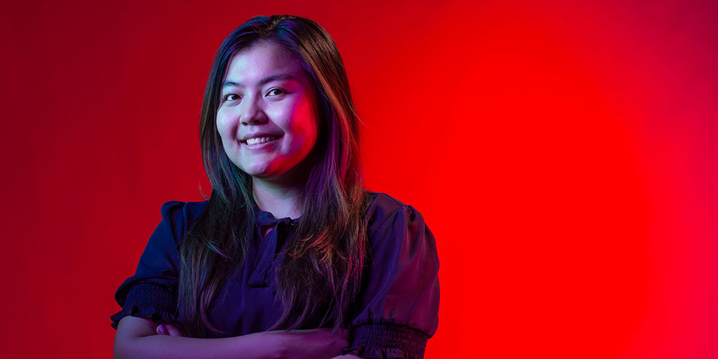 ClarkSchool's tweet photo. Sofia Braddock was a @HowardCC mechanical engineering student when she was accidentally paired with a fire protection engineering mentor. The James P. Shearman TerpStart Endowed Scholarship funded her transfer to @FPEUMD. https://t.co/Cu3wwNNSey #FearlessIdeas #PortraitsOfImpact https://t.co/UUpZIvMPza