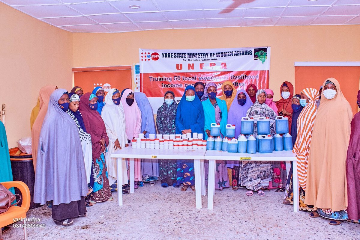 Whenever you travel to the northeast of Nigeria stop by and patronize the products by women and adolescents in Yobe displayed - UNFPA Supported Livelihood training to Vulnerable Women and Girls at the One-Stop Centre in Damaturu LGA of Yobe State
