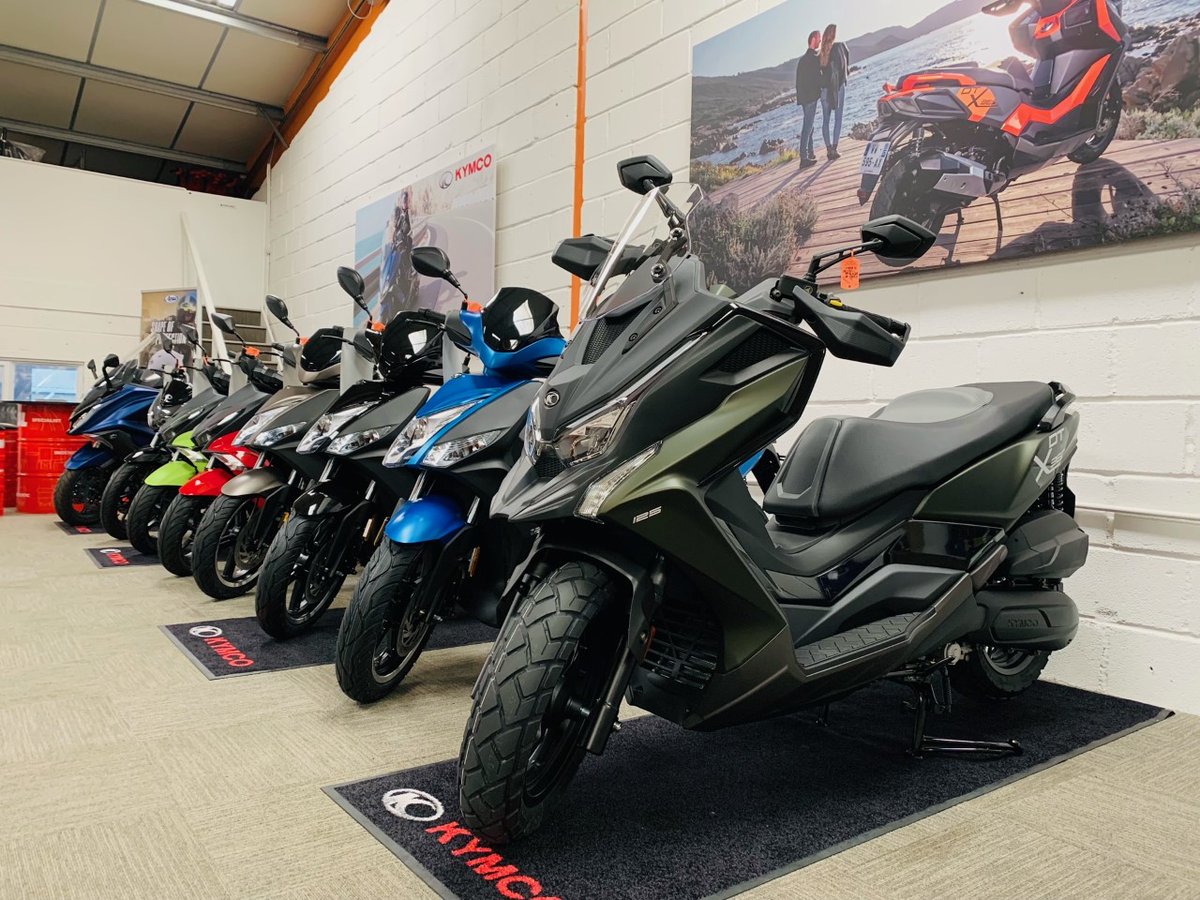 KymcoUK's tweet photo. Check out our fantastic dealer Ryder Motorcycles with their brand new DTX 360 125cc scooter!
Make sure you are one of the first to get a DTX 360 by visiting their dealership today!
#Adventure #Efficient #Scooter #LearnerFriendly #London #fleet #commute #urban #delivery #fun https://t.co/vR6x6AG7E3