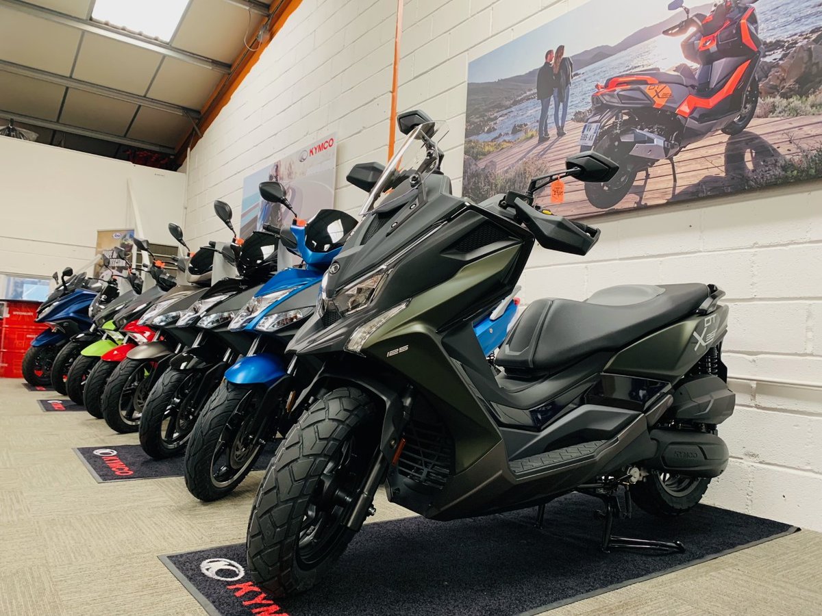 KymcoUK's tweet photo. Check out our fantastic dealer Ryder Motorcycles with their brand new DTX 360 125cc scooter!
Make sure you are one of the first to get a DTX 360 by visiting their dealership today!
#Adventure #Efficient #Scooter #LearnerFriendly #London #fleet #commute #urban #delivery #fun https://t.co/vR6x6AG7E3