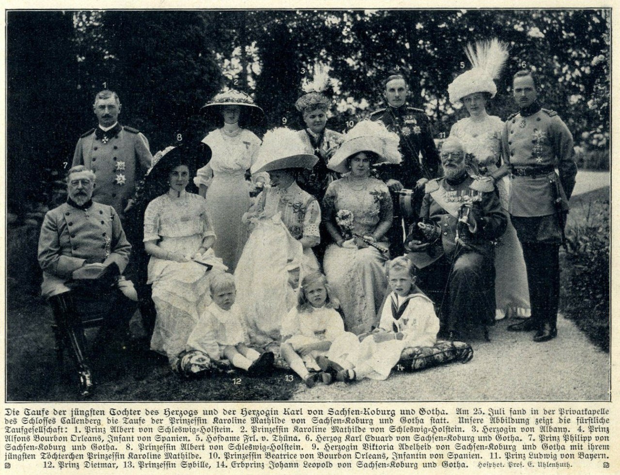 Чаепитии королевской семьи the saxe-Coburg