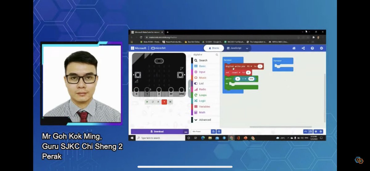 ruzlaini's tweet photo. Thanks to all micro:bit champions 2022 @GohKokMing2 @azrul8work @YiThingKhor Shukri for the sharing session at do your:bit for #FUTURETECHTALENTS 

#microbitchampion https://t.co/YHEDdU0knj