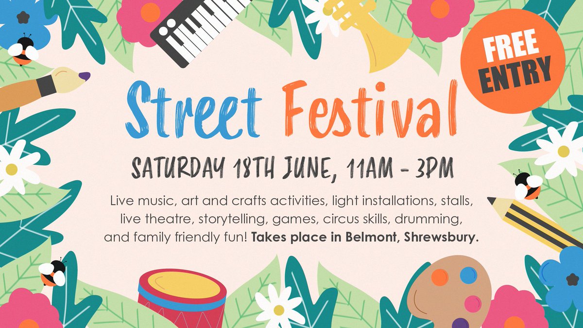 Come join us for a summer street festival for a all the family to celebrate the Queen’s Jubilee. It's FREE! #hivestreetfest #hiveshrewsbury #hivehug #shrewsburyevents #shrewsburytown #hivewellbeingprojects #whatsonshrewsbury #originalshrewsbury #artscharityuk #jublieefund