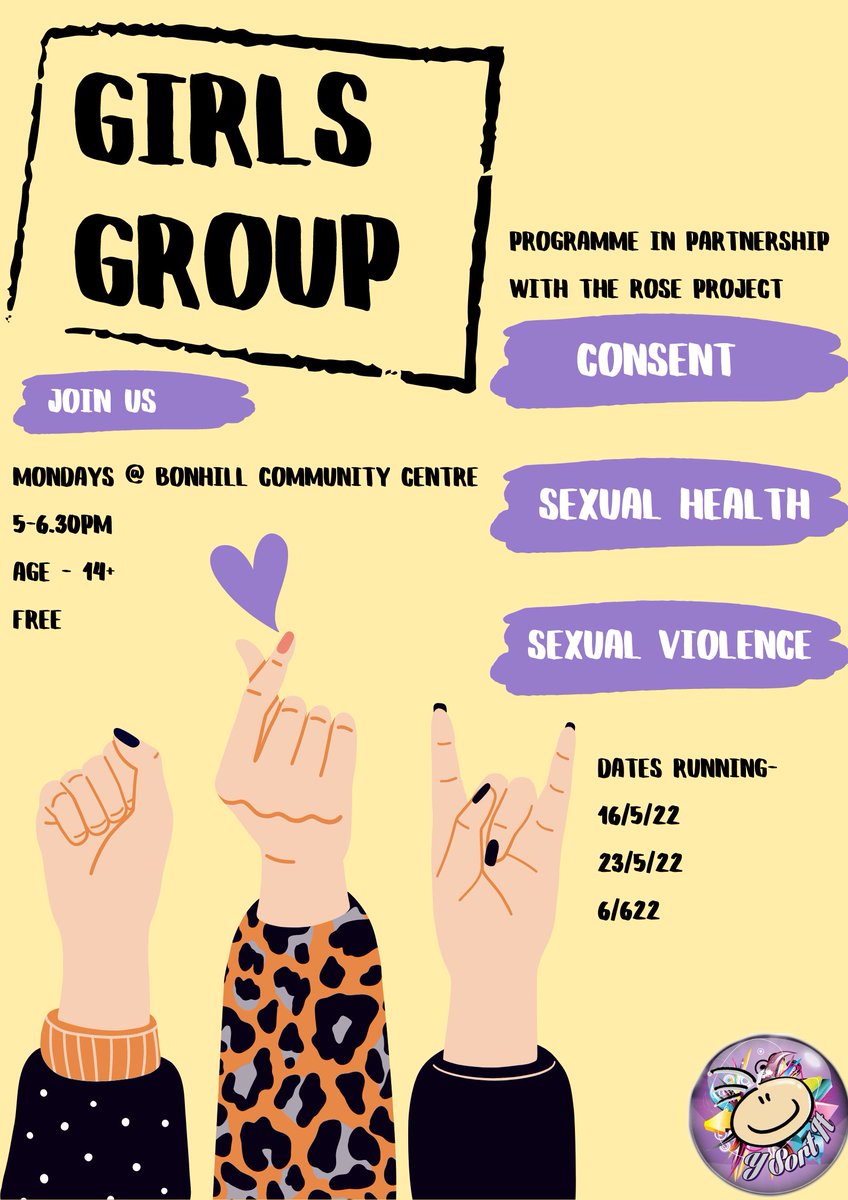 Starting today are we running a 3 week programme in partnership with the rose project! To join just pop along to Bonhill community centre Mondays at 5pm The classes are an hour and a half each Age 14+ 😁 @ysortit