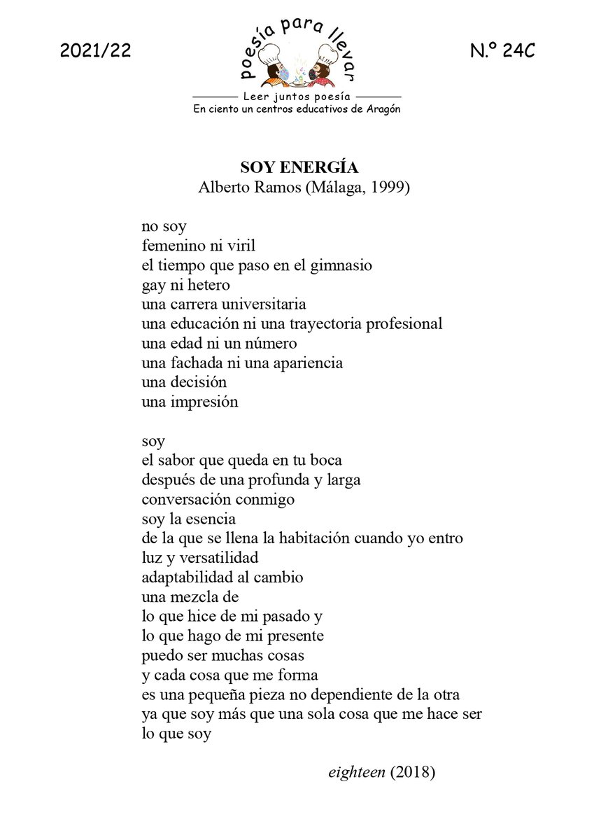CPEPA Daroca - centro Erasmus+ (@cpepa_daroca) on Twitter photo Descubrimos un joven autor, Alberto Ramos, gracias al <a href="/CPIEspartidero/">CPI El Espartidero</a>. Gracias por descubrirnos a este autor y por la propuesta original e innovadora. Seguro de que vuestro alumnado ha disfrutado y ha reflexionado con la creación de memes, poemas y canciones. <a href="/PoesIaxrallevar/">Poesía para llevar</a> Descubrimos un joven autor, Alberto Ramos, gracias al <a href="/CPIEspartidero/">CPI El Espartidero</a>. Gracias por descubrirnos a este autor y por la propuesta original e innovadora. Seguro de que vuestro alumnado ha disfrutado y ha reflexionado con la creación de memes, poemas y canciones. <a href="/PoesIaxrallevar/">Poesía para llevar</a>