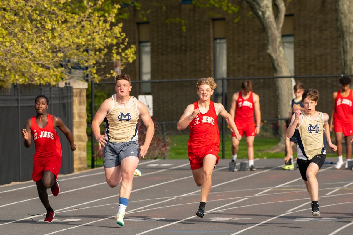 CoachRaycraft's tweet photo. Check out Sr @ChrisJGill84 at last weeks meet. A PR of 5’8” in the high jump, won the shot put and then Sat threw 49’ 2”now #1 ranked in Catholic Conference and running past people in the 100m heat in his first year of track.  He'll play football next fall @PEAFootball #plusultra https://t.co/5fvaNI71du