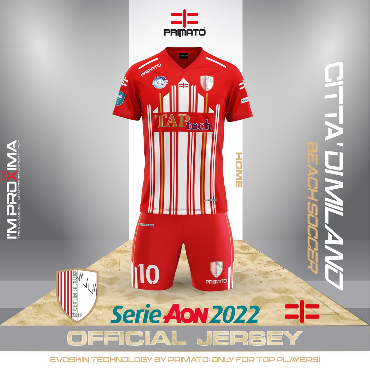 PrimatoSportITA's tweet photo. NEW SEASON, NEW OFFICIAL JERSEY!
Campionato di Serie A  Beach Soccer 2022!
Città di Milano indossa Evo Skin, Official Match Jersey firmata Primato!
Only for Top Club, only for Top Players!

#PrimatoSportItalia
#cittadimilano_beach_soccer https://t.co/Er1Ainv0ni