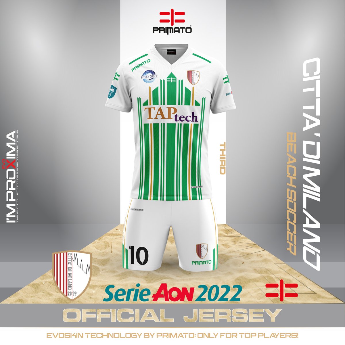 PrimatoSportITA's tweet photo. NEW SEASON, NEW OFFICIAL JERSEY!
Campionato di Serie A  Beach Soccer 2022!
Città di Milano indossa Evo Skin, Official Match Jersey firmata Primato!
Only for Top Club, only for Top Players!

#PrimatoSportItalia
#cittadimilano_beach_soccer https://t.co/Er1Ainv0ni