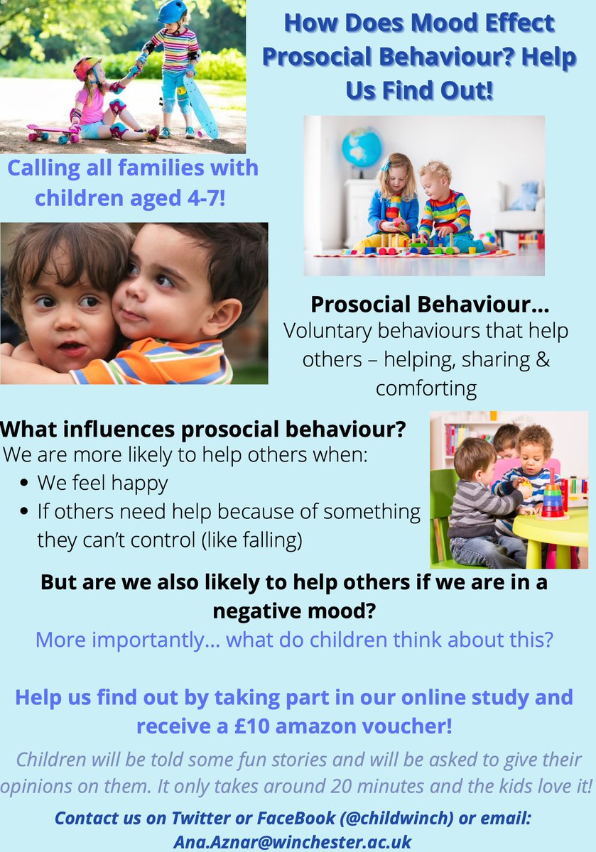 childwinch's tweet photo. Calling all children aged 4-7 to take part in a fun online study examining helping behaviour. Children will receive a gift to thank them for taking part! Please RT #Children   #AcademicTwitter https://t.co/TL8refM7jm