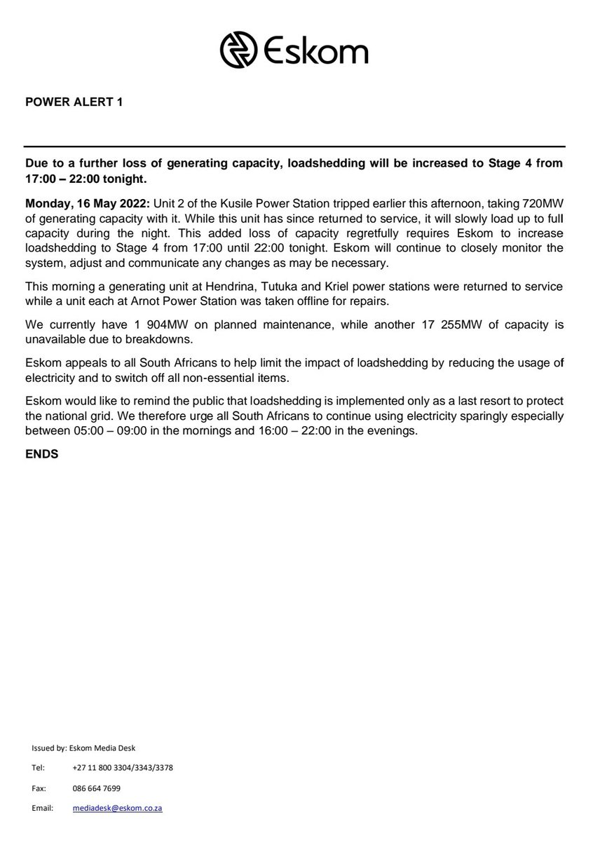 Eskom Hld SOC Ltd tweet media
