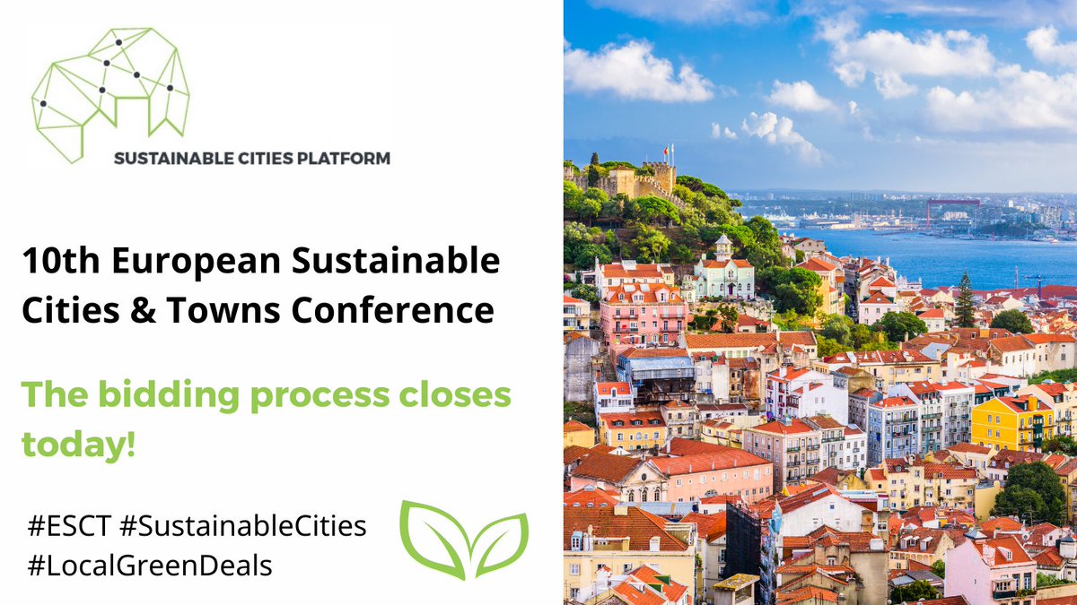 sustain_cities's tweet image. ❗The bidding process for the 10th European Sustainable Cities &amp;amp; Towns Conference closes today.

➡️ Don't let your city miss the opportunity to lead Europe toward a #resilient and #sustainable future.

🔗bit.ly/3JBDeZz 

#ESCT #SustainableCities #LocalGreenDeals