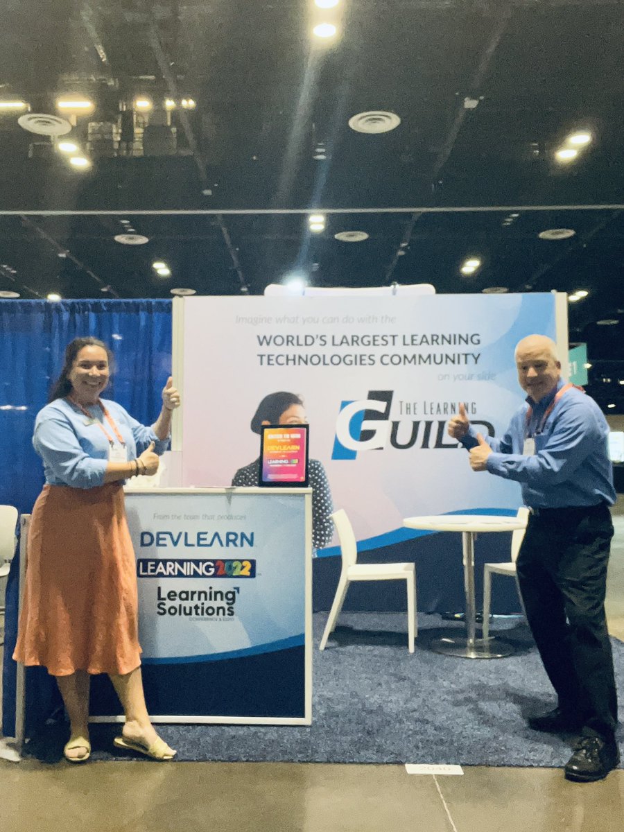 Marquardt_CJ's tweet image. Low quality picture, high quality booth. 

Make sure to come hang with me and @LnDDave at #ATD22 for a chance to win a FREE trip to a @LearningGuild  show. Dealer’s choice of #DevLearn or #Learning22