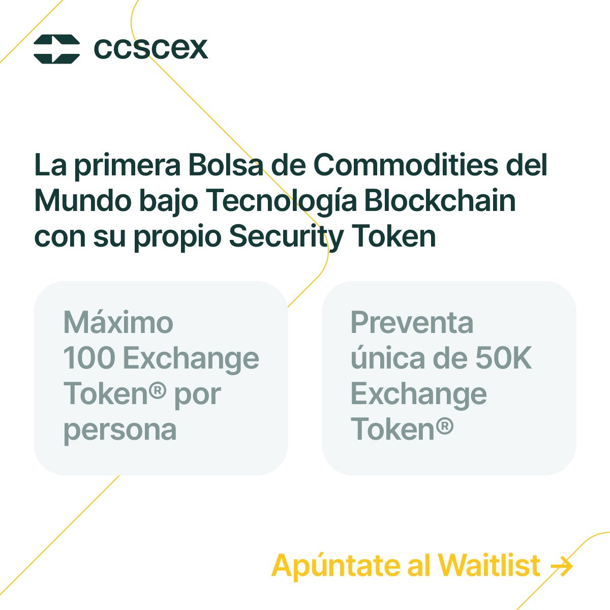 tradiqo's tweet photo. SUNACRIP autoriza a @CCSCEX para operar su ecosistema en Venezuela
La moneda de gobernanza del ecosistema CCSCEX, el @exchangetoken_, cuenta con el respaldo de una garantía que se encuentra en custodia del Banco UBS de Ginebra, Suiza
Apúntate en https://t.co/jA4b78fked https://t.co/NwpSeK9FfX