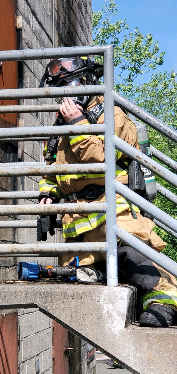 CatecFire's tweet photo. Congratulations to Hunter from 2021 Fire Science Program at CATEC on completing his Firefighter I Live Burn. Due to COVID Restrictions he waited until this year to take care of this Skill. https://t.co/gIIlL0YPpl