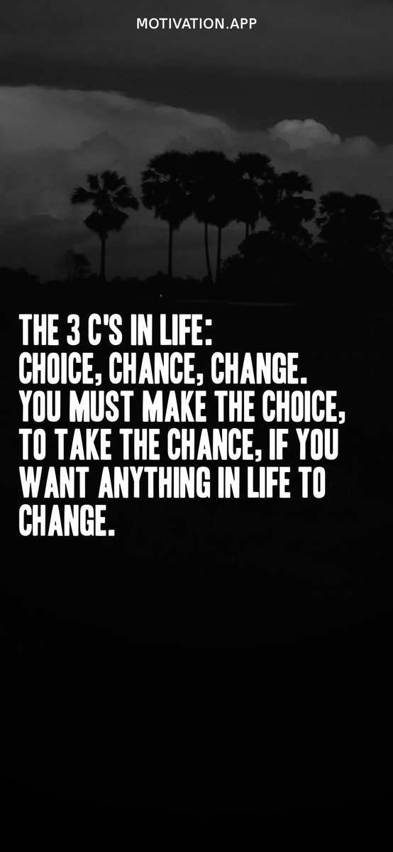 lilsmartz_'s tweet photo. The 3 C's in life: choice, chance, change. You must make the choice, to take the chance, if you want anything in life to change.
#motivation #quote #motivationalquote #nftquote #nftlearning #nft #nftacademy #lilsmartz #newtonft #newnft #newcrypto #btc #eth #sol #academy https://t.co/EtsTslYrF9