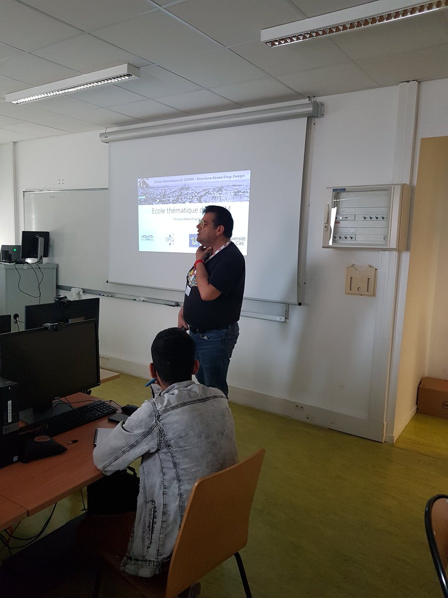 Nathalie Lagarde (@nath_lagarde) on Twitter photo Début de l'école thématique du GGMM "Structure-Based Drug Design" donné par <a href="/BarbaultFlorent/">Florent Barbault</a>.
Au programme:
#docking #virtualscreening #moleculardynamics Début de l'école thématique du GGMM "Structure-Based Drug Design" donné par <a href="/BarbaultFlorent/">Florent Barbault</a>.
Au programme:
#docking #virtualscreening #moleculardynamics