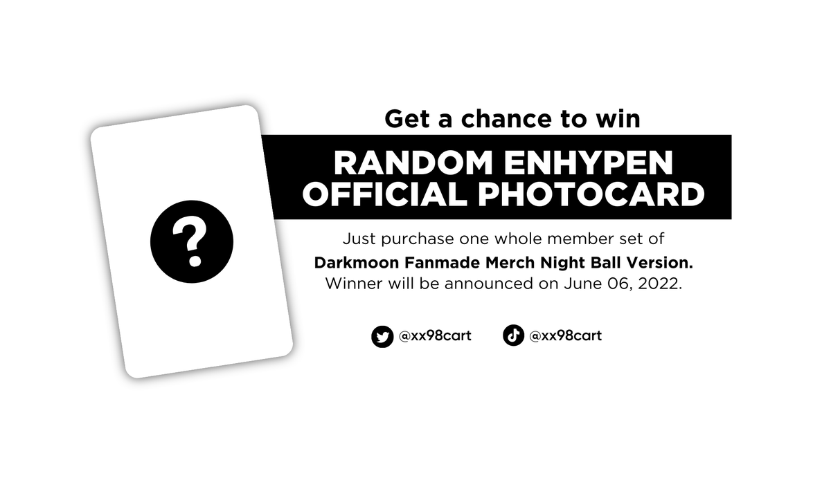 98th_studio's tweet photo. Are you guys ready? Get a chance to win a Random Enhypen Official Photocard if you purchase 1 whole member set of the DARK MOON FAN MADE MERCH V2

449 only! (9 inclusions)

DOP : 1-2 Weeks
MOP: Gcash
Lapag Date: 5/21/2022 8:00 PM https://t.co/1KOv7mdEQ4