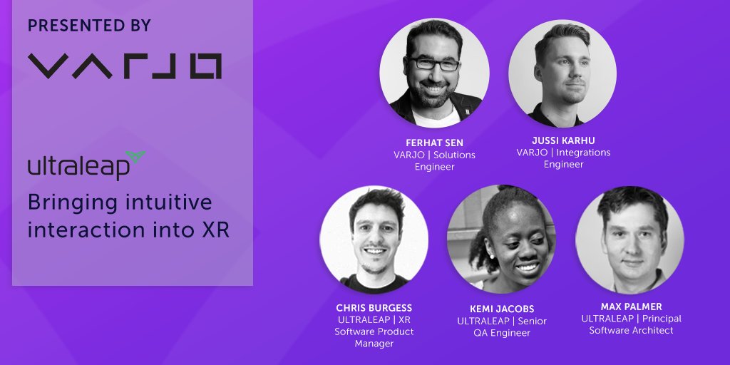 Excited to head to Helsinki this week for a virtual insight session with <a href="/varjodotcom/">Varjo</a> 🤩

Hear from our engineers Kemi Jacobs, <a href="/DrMaxPalmer/">Max Palmer</a>, and XR Product Manager <a href="/CRWBurgess/">CRW Burgess (aka Chris)</a> all about hand tracking and how to get started.

🗓️  19 May 10am ET/3pm BST
ℹ️  bit.ly/3wuJTzX