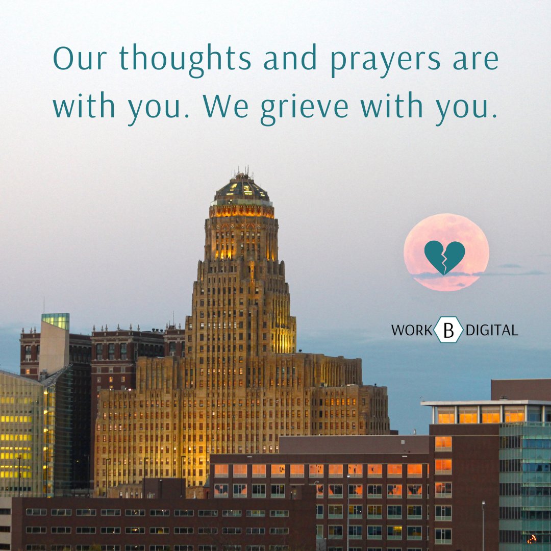 theworkbea's tweet photo. There just are no words for unspeakable acts against humanity in the name of hate. We are holding those families and victims in our thoughts and prayers. We stand with you and for you. 
#buffalostrong #stopthehate #endracisim https://t.co/dbV1yGbwF5