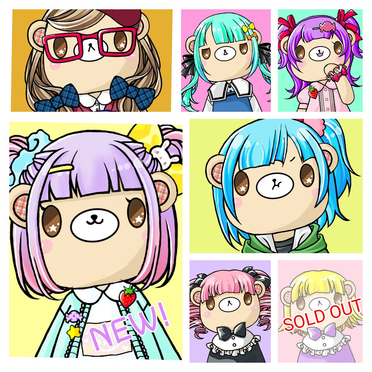 KUMAMASSHIGURA's tweet photo. @nft0615 こんばんは、宣伝失礼します(⋆ᴗ͈ˬᴗ͈)”

クマ🐻な女の子のイラストを描いてます
始めたばかりですが
覗きに来て頂けたら嬉しいです🐻💕

うちの子娶ってくれる方募集中🥰
https://t.co/uAooMdcGio https://t.co/PaRaY39Svc