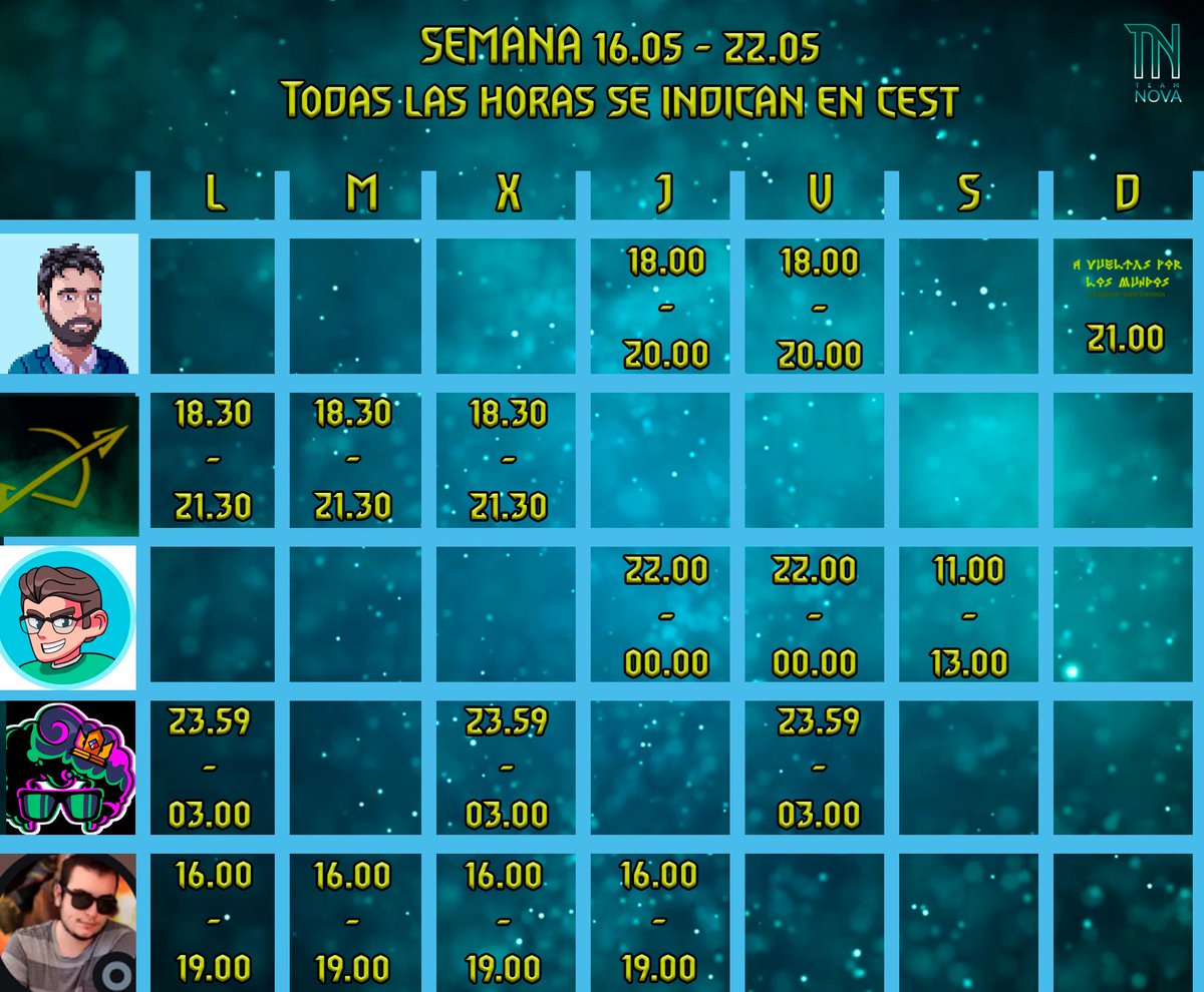 Aquí tienes los horarios de nuestros streamers de <a href="/PlayGwent/">GWENT: The Witcher Card Game</a> <a href="/Gwent_Esp/">Gwent Esp - Comunidad</a> para la semana!