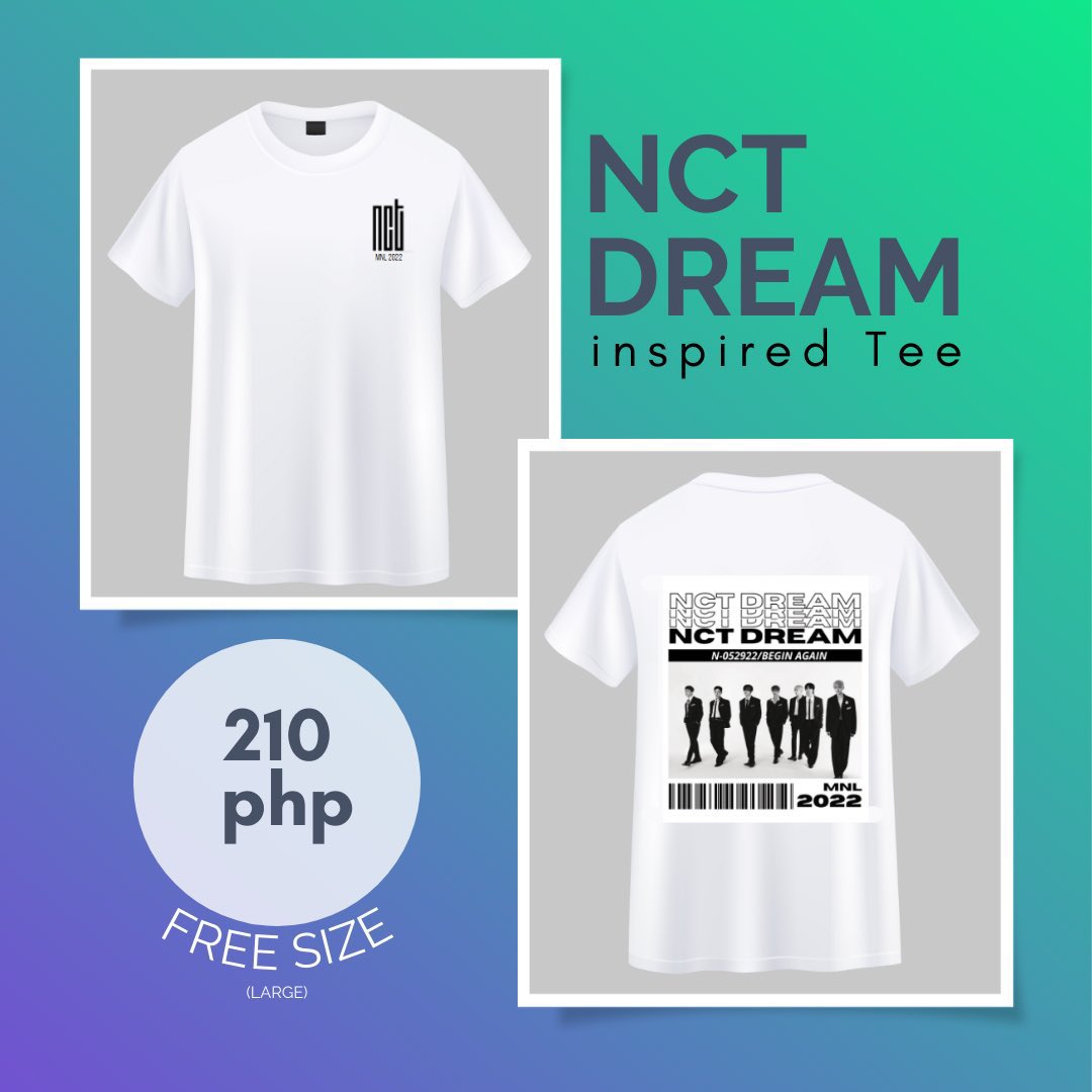 neomark99's tweet photo. Henlo dreamies and shawols  :> baka interested kayo hehe we will be selling nct dream inspired t-shirt for the begin again kpop concert !! 

Pwede niyo to suotin sa d-day and sa everyday life niyo 
Only for 210 PHP

🏷 wts lfb ph (mej interest check bc this is for pre-order https://t.co/uOsQa8uasY