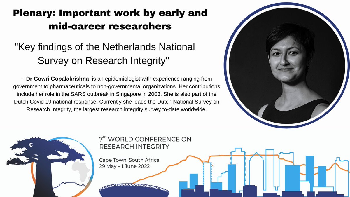 WCRIFoundation's tweet photo. Find out more about the @SurveyIntegrity  in the Netherlands by @gowrigopala at our plenary session on work by emerging and mid career researchers @LexBouter https://t.co/x5iYX6YyG9 https://t.co/D7xQm93wq8