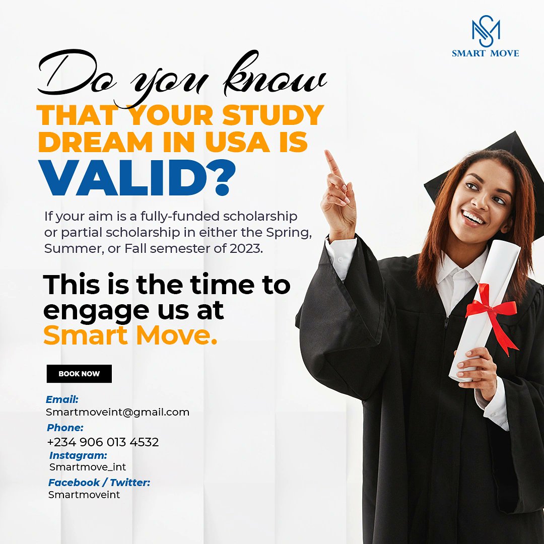 smartmoveint's tweet photo. We are committed to ensure that The United States of America is a great location for you.
Our committed and dedicated team will make this a reality.

#studyinusa #studyinusa #nigeriansinusa #usainternationalstudents #nigeriausa🇳🇬🇺🇸 #studyinus #studentvisausa #usavisa https://t.co/BSeulZYcYK