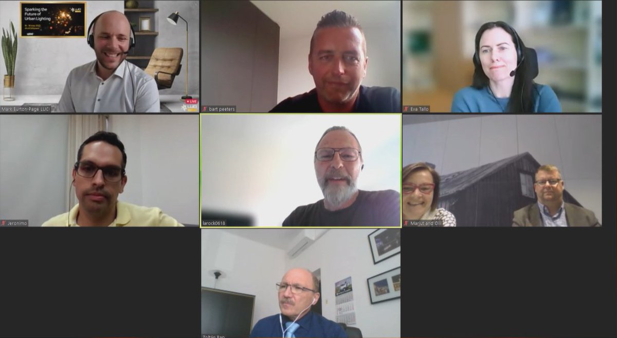 LUCIassociation's tweet photo. ✨ A roundtable discussion on Sustainable Cities is happening with City of Budapest, City of Ghent, City of Gothenburg, City of Helsinki, City of Medellín and City of Tallinn. 🧐 Wondering what questions will come of it for the Future of #UrbanLighting #LUCI20years #LUCInetwork https://t.co/2XKQdcg43y