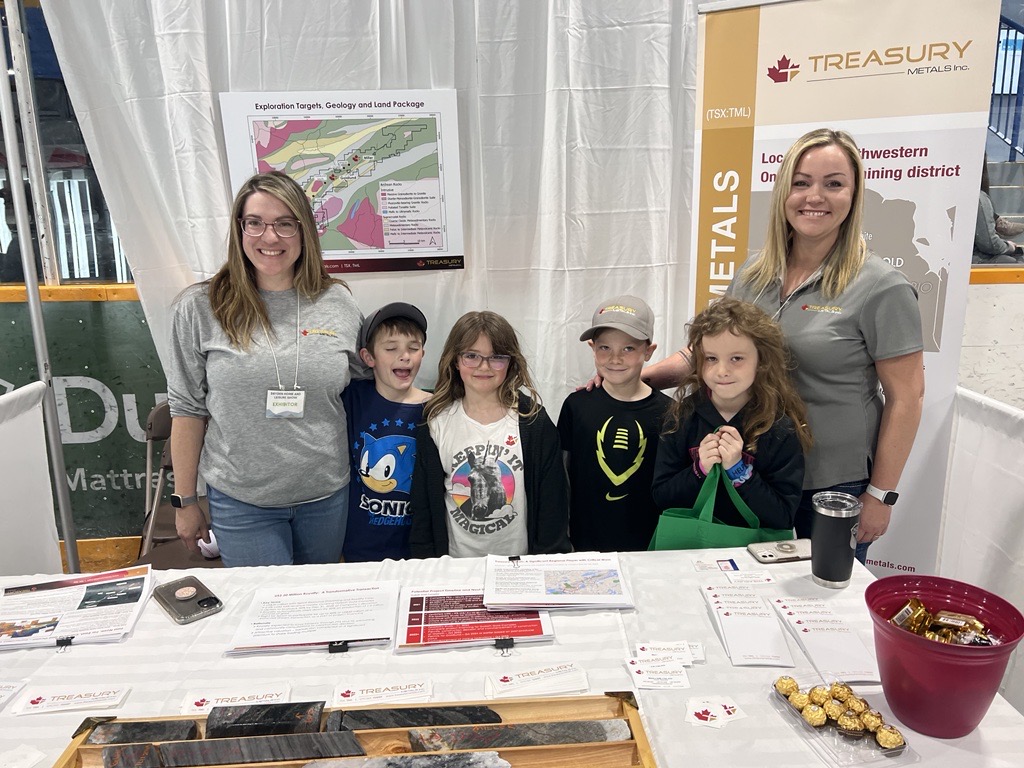 NexGoldMining's tweet photo. Treasury Metals team participated in the Dryden home and leisure show at Dryden Memorial Arena last weekend organized by the Dryden District Chamber of Commerce. Thanks, Maura Kolb and Brooke Baxter for your hard work!

#TML #TSRMF #Mining #Gold https://t.co/5OSFyLzYPT