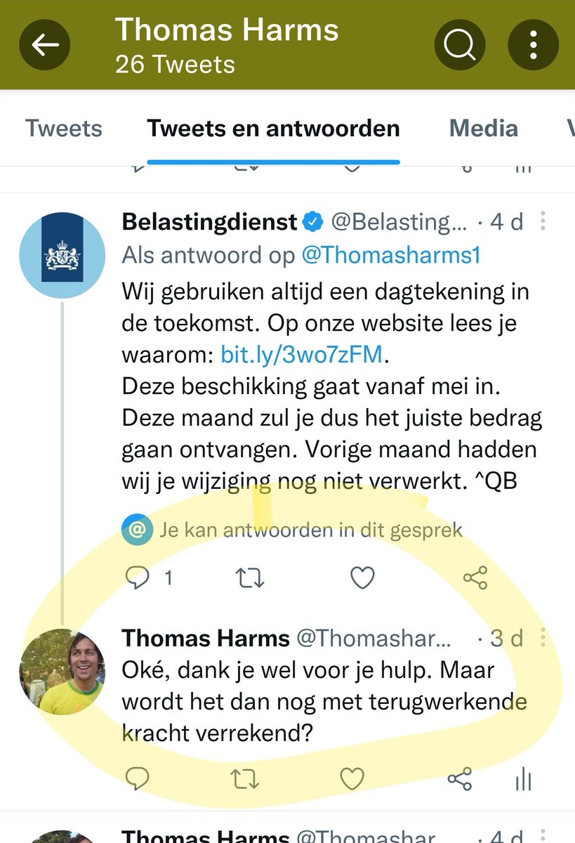 Thomasharms1's tweet photo. @Belastingdienst zouden jullie nog antwoord willen geven op ondertaande vraag?? Alvast bedankt. https://t.co/aTqLSatTAJ