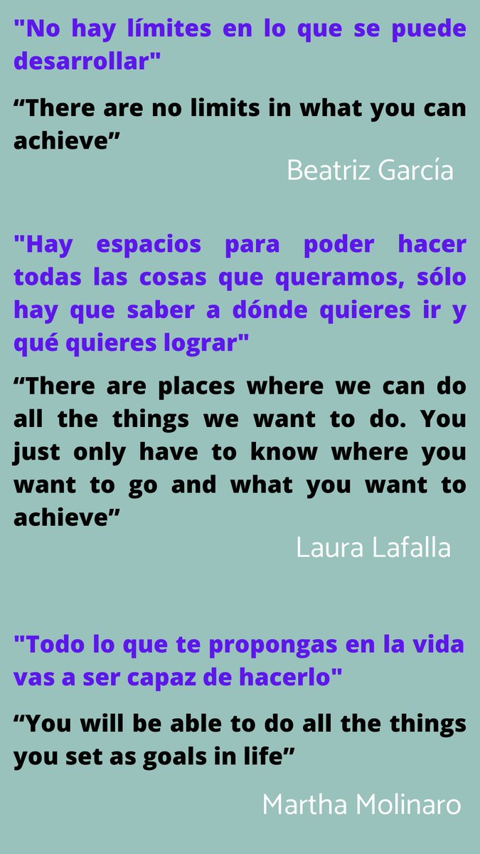 metecstem's tweet photo. Algunas de las frases que nos dejaron nuestras profesionales en STEM. ¡¡Gracias!!
#wisibilízalas #wisibilizalas #ETecUM #MendozaMaravillosa
@wisibilizalas @Monica_Mirabile @TatiFabris https://t.co/bEnYpCJCJI