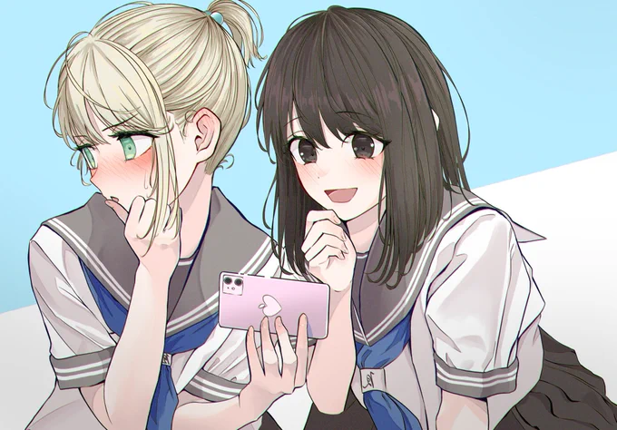 なにみてるの～?
#創作百合 