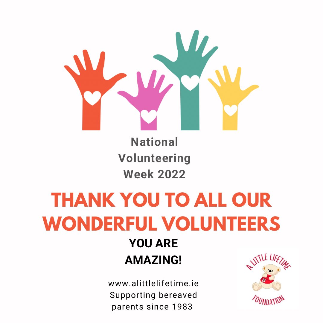 It’s National Volunteering Week #NBW2022 !

We’d like to celebrate all the wonderful volunteers @alittlelifetime 

Since 1983, you have been at the heart of supporting #BereavedParents 🙌👏

#CelebrateVolunteers 
#BabyLoss